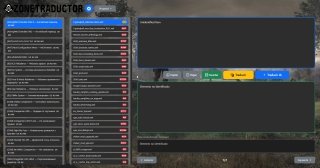 Interfaz completa de ZoneTraductor con zonas señaladas