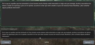 String con traducción en el campo verde y vista previa